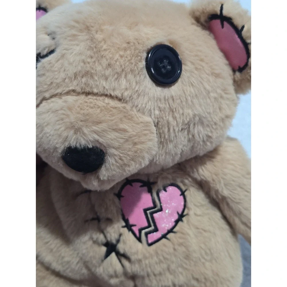 Spirit Mini Plush Bear Backpack Beige Zip Closure Adjustable Shoulder Straps